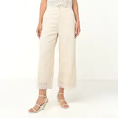 BASEMENT - Pantalón Culotte Mujer Tiro medio