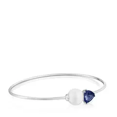 TOUS - Pulsera Esclava De Oro Blanco, Iolita Y Perla Cultivada Ivette