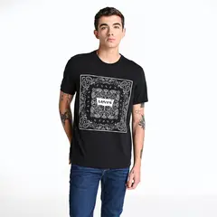 LEVIS - Camiseta Hombre Con Estampado Recto de Algodón