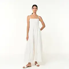 BASEMENT - Vestido Mujer Largo de Algodón
