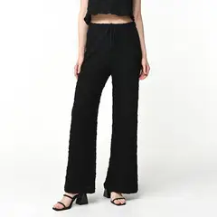 BASEMENT - Pantalón Wide leg Mujer Tiro medio