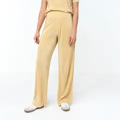 BASEMENT - Pantalón Wide Leg Mujer Tiro medio
