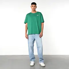 BEARCLIFF - Camiseta Hombre Manga corta con Estampado Oversize de Algodón
