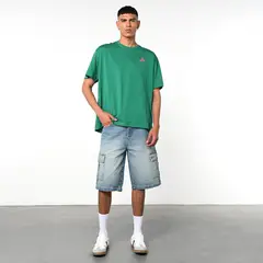 BEARCLIFF - Camiseta Hombre Manga corta con Estampado Oversize de Algodón