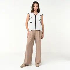 APOLOGY - Camisa Mujer Con Boleros Sin mangas