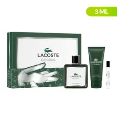 LACOSTE - Set de Perfume Hombre ORIGINAL CF EDP incluye: 3 productos