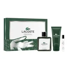 LACOSTE - Set De Perfume Hombre Original Cf Eau De Parfum Incluye: 3 Productos