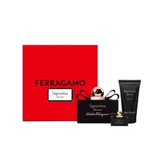 FERRAGAMO - Set de Perfume Mujer 100 ml Eau de parfum + 50 ml BL + 5 ml MINIATURE