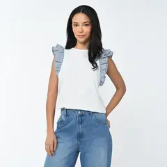 UNIVERSITY CLUB - Blusa Mujer Sin mangas de Algodón