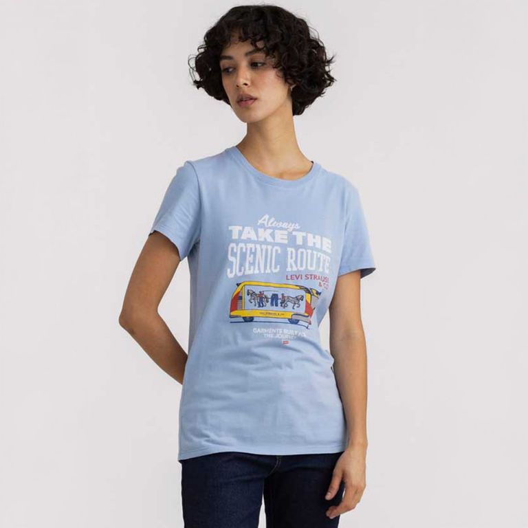 Imagen de Camiseta Mujer Estampado Manga corta de Algodón