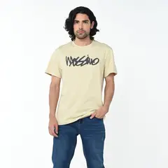 MOSSIMO - Camiseta Hombre Manga corta con Estampado de Algodón