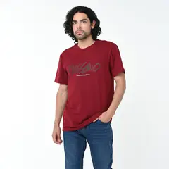 MOSSIMO - Camiseta Hombre Manga corta con Estampado de Algodón
