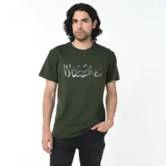 MOSSIMO - Camiseta Hombre Manga corta con Estampado de Algodón