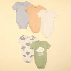 BABY FRESH - Body Unisex Pack de 5 unidades Algodón