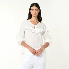 UNIVERSITY CLUB - Blusa Mujer Manga larga de Algodón