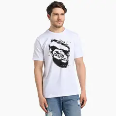 BEARCLIFF - Camiseta Hombre Manga corta con Estampado de Algodón