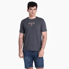 BEARCLIFF - Camiseta Hombre Manga corta con Estampado de Algodón