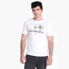 BEARCLIFF - Camiseta Hombre Manga corta con Estampado de Algodón
