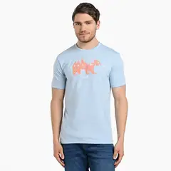 BEARCLIFF - Camiseta Hombre Manga corta con Estampado de Algodón