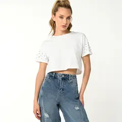 DENIMLAB - Camiseta Mujer Manga corta de Algodón