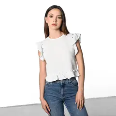 DENIMLAB - Blusa Mujer Sin mangas de Algodón