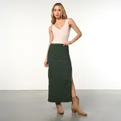DENIMLAB - Falda Maxi Mujer de Algodón