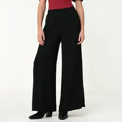 BASEMENT - Pantalón Wide leg Mujer Tiro medio