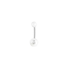 TOUS - Piercing de ombligo de acero y perlas Pearl