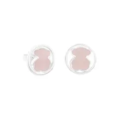 TOUS - Aros Camille de Plata con Cuarzo rosa
