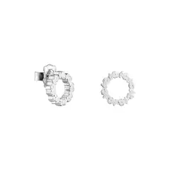 TOUS - Aretes pequeños Straight disco de Plata