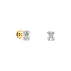 TOUS - Aretes oso de oro blanco y diamantes Puppies