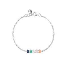 TOUS - Pulsera Mini Color de Plata con Gemas
