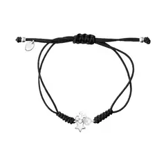 TOUS - Pulsera Nocturne de Plata con Perla y Cordón negro