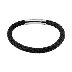 TOUS - Pulsera Man en acero y cuero trenzado