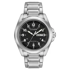 CITIZEN - Reloj Hombre Weekender. Reloj Acero inoxidable Plateado AW0050-82E