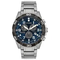 CITIZEN - Reloj Hombre Weekender. Reloj Titanio Plateado BL5558-58L