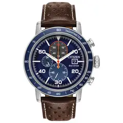 CITIZEN - Reloj Hombre Weekender. Reloj Cuero Café CA0648-09L
