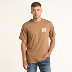 AMERICAN EAGLE - Camiseta Hombre Manga corta con Logo de Algodón