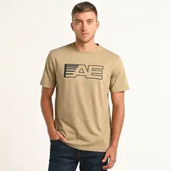 AMERICAN EAGLE - Camiseta Hombre Manga corta con Estampado de Algodón