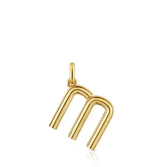 TOUS - Colgante Mediano Letra M Con Baño De Oro 18 Kt Sobre Plata Alphabet