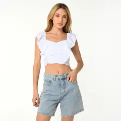 SYBILLA - Blusa Mujer Sin mangas de Algodón