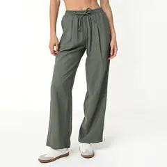 SYBILLA - Pantalón Recto Mujer Tiro medio