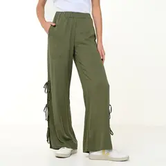 SYBILLA - Pantalón Wide leg Mujer Tiro alto