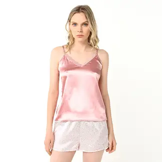BLU - Conjunto pijama navideña mujer short y sin mangas