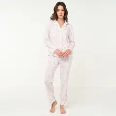 SOUTHLAND - Conjunto pijama navideña mujer pantalón y manga larga