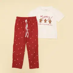 YAMP - Pijama para Niña 2 piezas con Estampado Cintura elásticada Manga corta