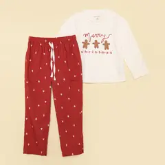 YAMP - Pijama para Niña 2 piezas con Estampado Cintura elásticada Manga larga