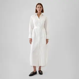GAP - Vestido Mujer Largo Anudado de Algodón orgánico