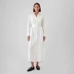 GAP - Vestido Mujer Largo Anudado de Algodón orgánico