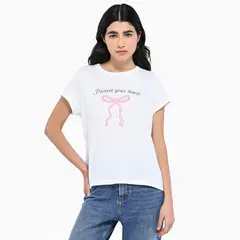 SYBILLA - Camiseta Mujer Manga corta de Algodón